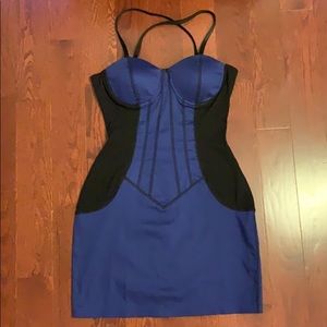 Corset dress with adjustable and removable straps